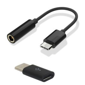 Type-C Micro USB Data Charging Adapter Type-C USB to 3.5mm Audio Cable