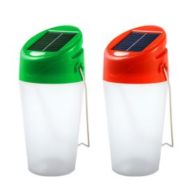 LED solar charge cup portable camping lamp or outdoor flashlight