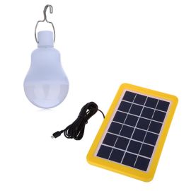 4W LED solar powered light bulb for camping