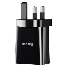 Baseus mini portable dual USB ports charger UK plug