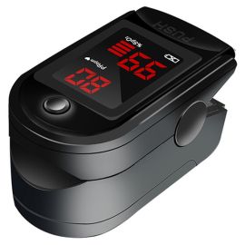 Finger clip oximeter medical home monitoring of heart rate