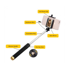 Balck Magic Mirror Selfie Stick For Iphone Android Cellphone