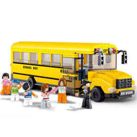 Sluban Big School Bus Educational Building Blocks Brick Toy