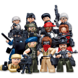Sluban Building Blocks Kids Toy 12 Models Assorted Army Set Military