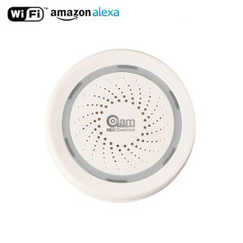 NEO Coolcam Wifi Siren Alarm Sensor and App Notification Alerts Compatiab Alexa Echo Google Home