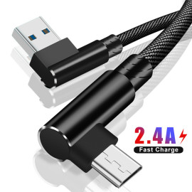 90 Degree LED USB Micro USB Type C IOS Magnetic Cable