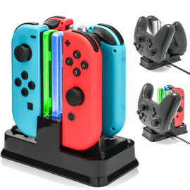 4 Controller Charger Charging Dock Station for nintendo switch joy con