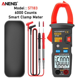 aneng st183 digital clamp meter rms dc ac voltage tester