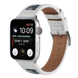 leather canvas strap wrist band for iwatch 