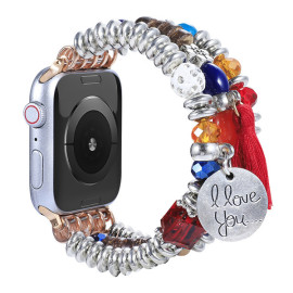 bead pendant bracelet metal strap for iWatch apple watch