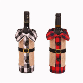 lattice christmas wine bottle sleeves xmas bunch pockets