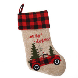 truck embroidery christmas stockings xmas tree ornaments