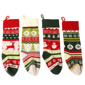 classic cable knitted christmas stockings xmas decoration
