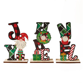 alphabet wooden pendant christmas hanging ornament