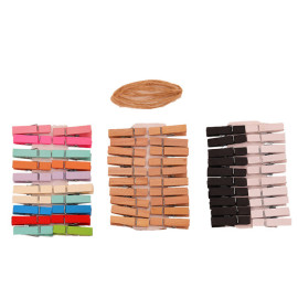 34mm wooden clips
