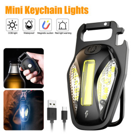 rechargeable mini COB keychain work light