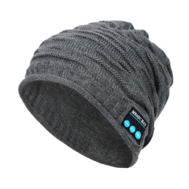 bluetooth music beanie rechargeable wireless headset knitted hat 