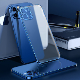 luxury plating frame transparent silicone case for iPhone 14 pro plus max