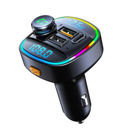 C22 car FM transmitter bluetooth mp3 player pd fast charger