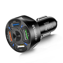 car usb charger quick charge 7A 35W 4ports power adapter