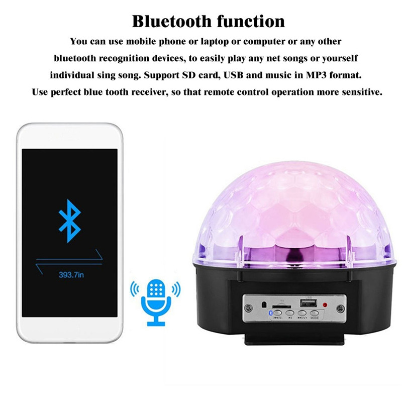 YouOKLight RGB Bluetooth LED Disco Ball Light DJ Stage Lighting