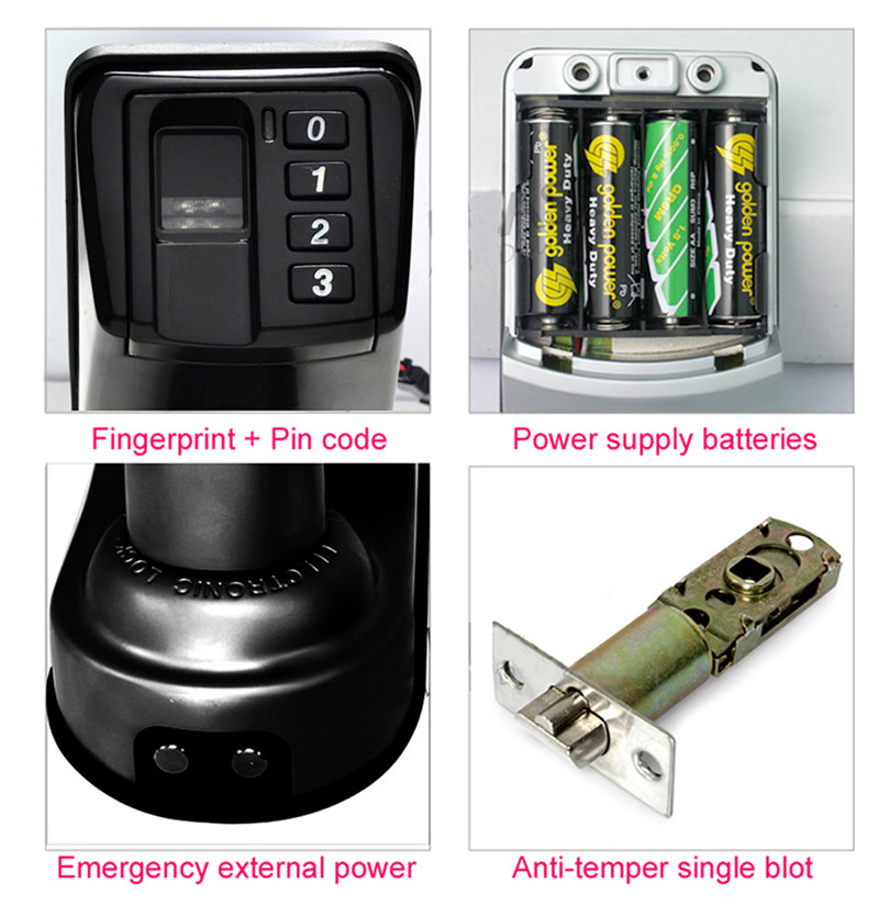 LS - 9 fingerprint door lock weather proof digital keyless function