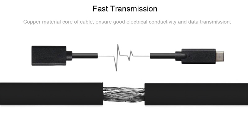  Type C USB-C Male to USB 3.0 USB-A Female OTG Data Cable