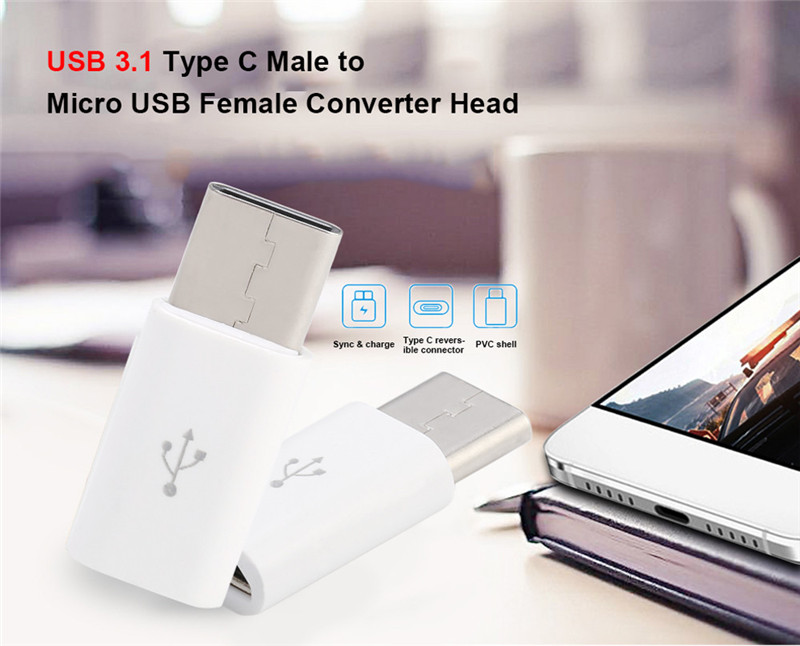 USB 3.1 Type-C Male to Micro USB Female Converter