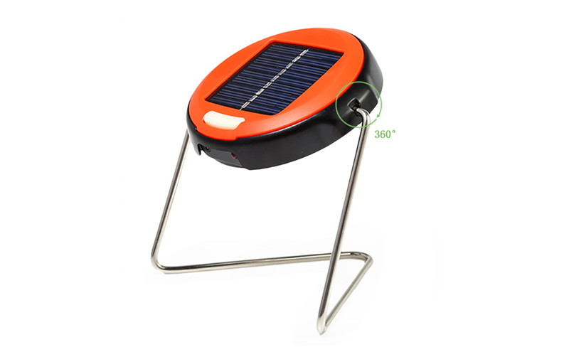 LED solar powered lamp camp night flashlights with hand crank