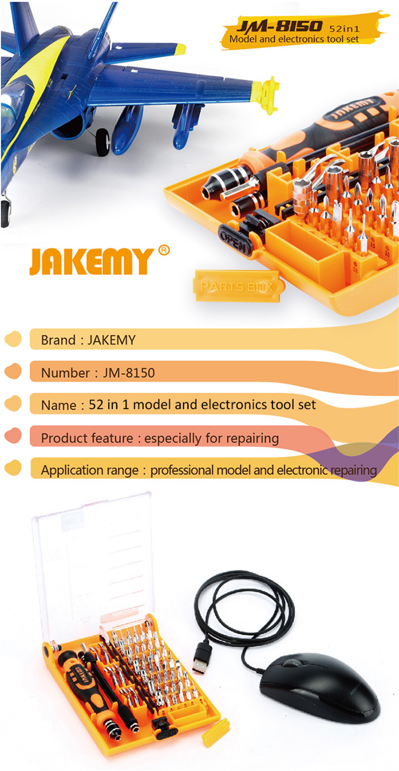 JAKEMY JM-8150 Screwdriver Tools Set - 52 in 1