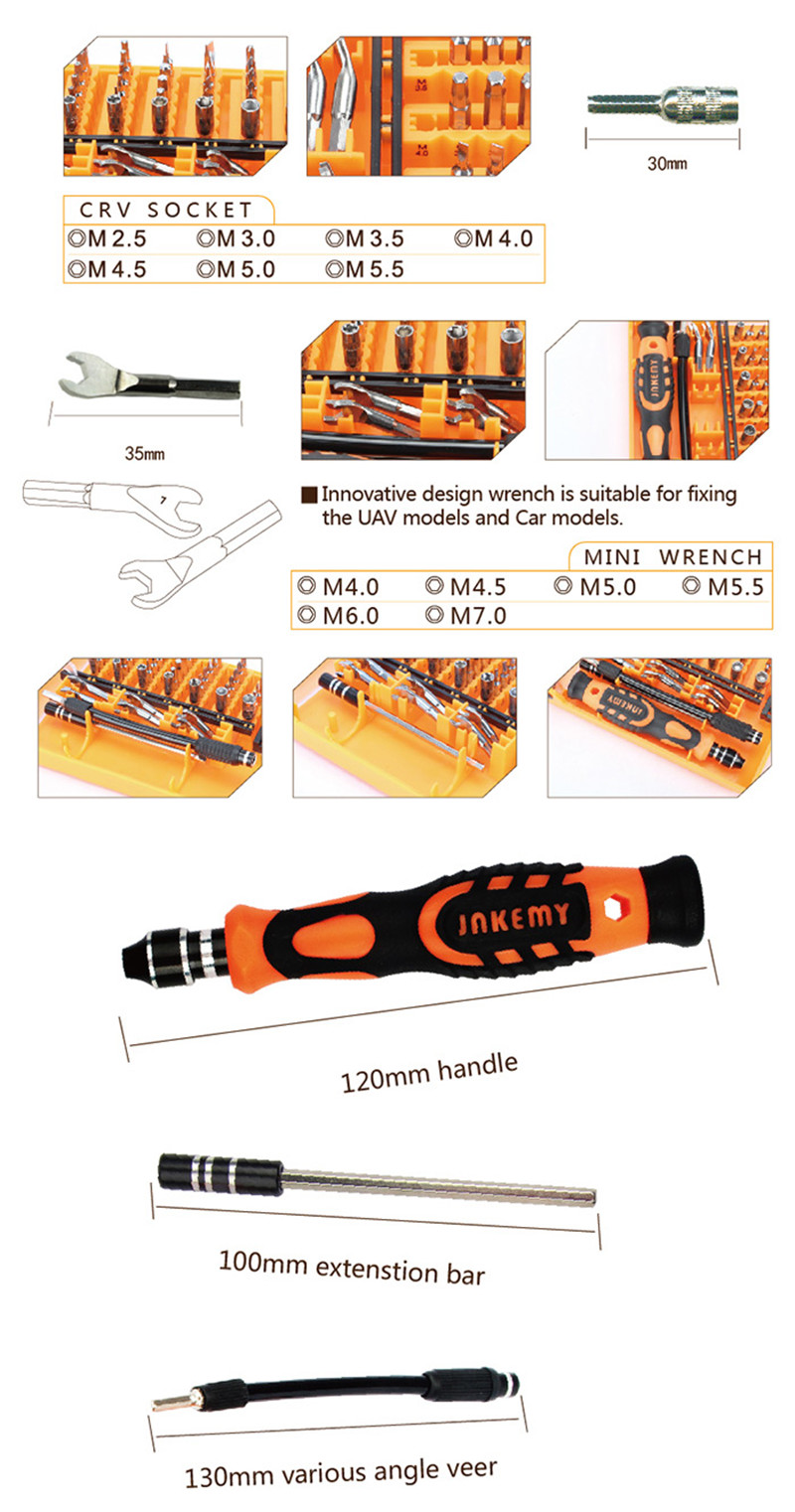 JAKEMY JM-8150 Screwdriver Tools Set - 52 in 1