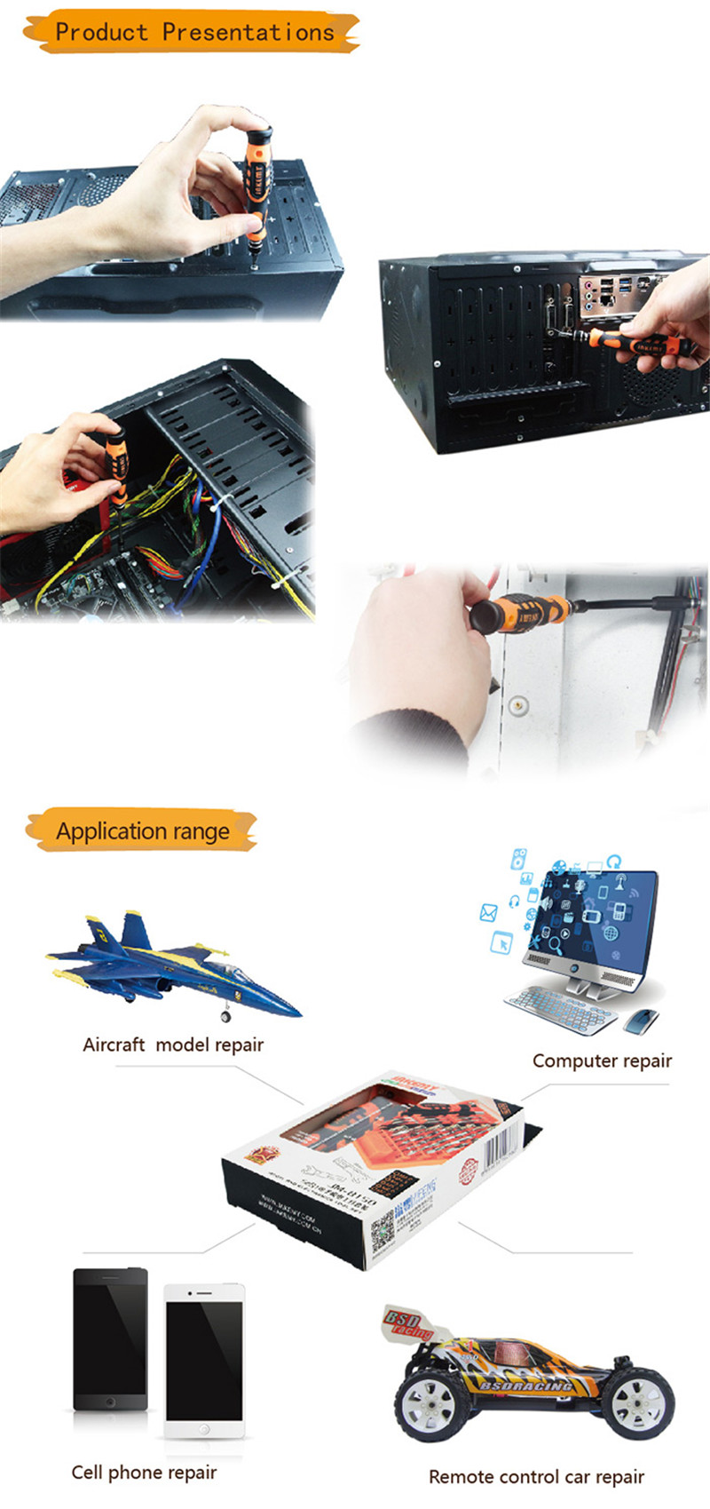 JAKEMY JM-8150 Screwdriver Tools Set - 52 in 1