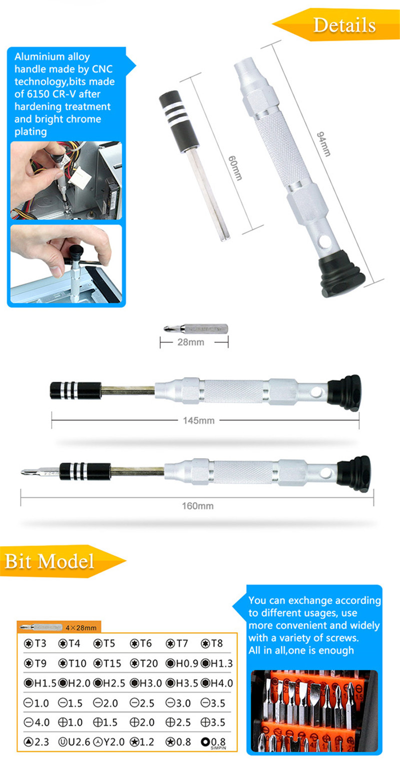 JAKEMY JM-8151 38 in 1 Screwdriver Tools Set