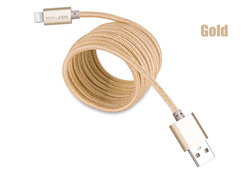 GOLF 1.5M Fast Charging Data Cable Nylon Braided Line iPhone