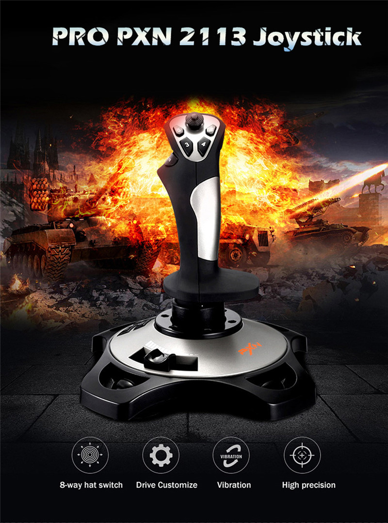  PXN PRO 2113 Wired 4 Axles Flying Game Joystick Simulator Controller