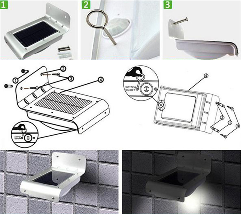 FZD-039 16 LED solar outdoor light wall lamp FZD-039 16 LED solar outdoor light wall lamp