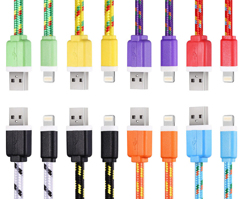 2M Nylon Braided 8 Pin Transfer Data Sync Charging Cable iPhone 6 / 6s 2M Nylon Braided 8 Pin Transfer Data Sync Charging Cable iPhone 6 / 6s