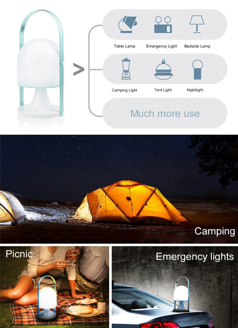 USB 9owered LED desk lamp night light outdoor camping lantern