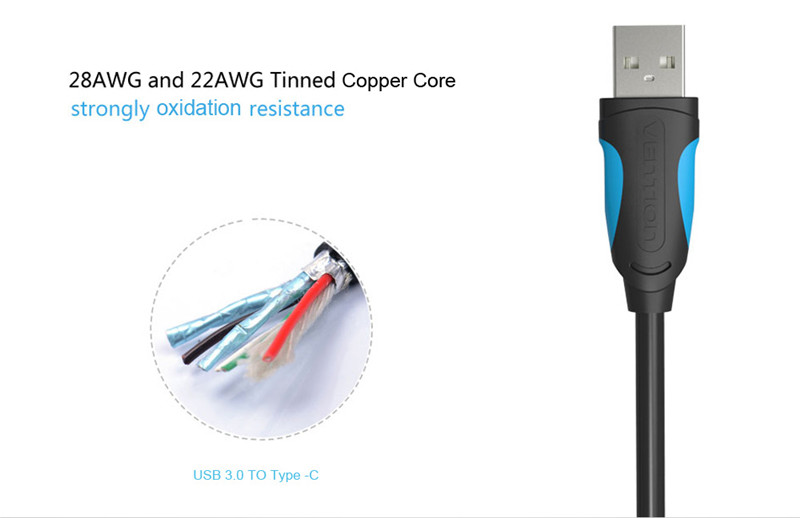 Vention A37 Type-C to USB 3.0 Charge Data Transfer Cable 1.5M Vention A37 Type-C to USB 3.0 Charge Data Transfer Cable 1.5M