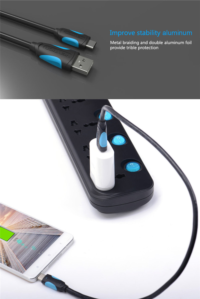 Vention A37 Type-C to USB 3.0 Charge Data Transfer Cable 1.5M Vention A37 Type-C to USB 3.0 Charge Data Transfer Cable 1.5M