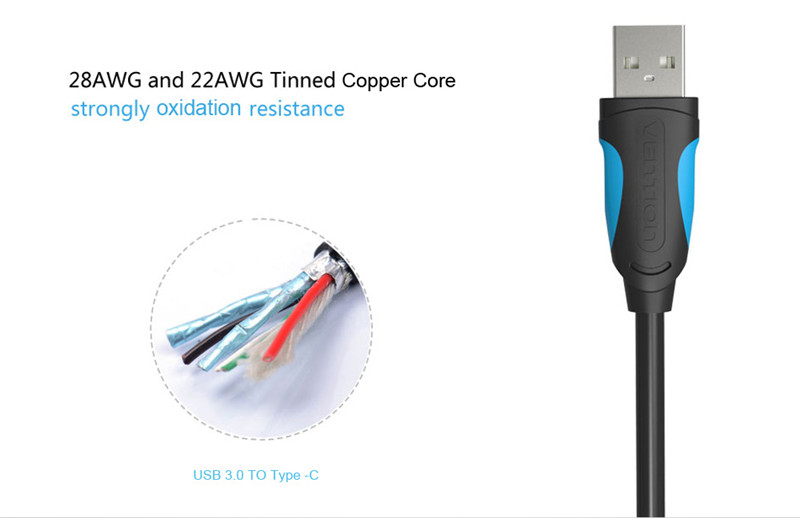 Vention Type-C to USB 3.0 Charge Data Transfer Cable 2M
