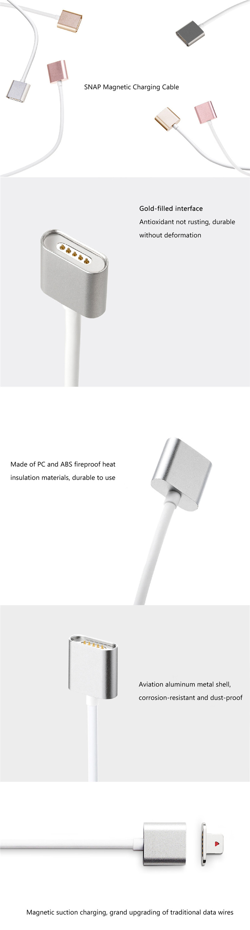 Moizen USB Data Cable Magnetic Charger Adapter 1.2M iPhone iPad Moizen USB Data Cable Magnetic Charger Adapter 1.2M iPhone iPad