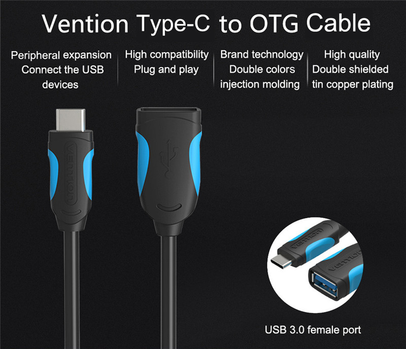 Vention A51 Type-C 3.1 to USB 3.0 OTG Cable 