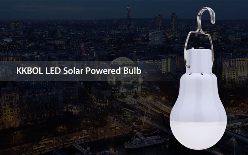 UKKBOL 1.5W 140LM LED light bulb portable solar powered camping Lamp