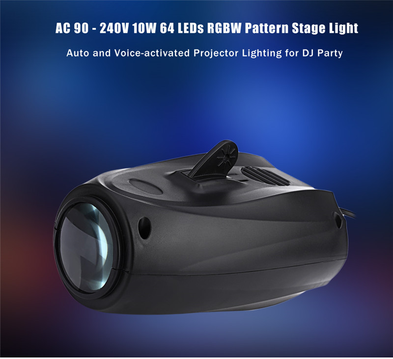 10W 64 LEDs RGBW stage light auto voice-activated projector lighting