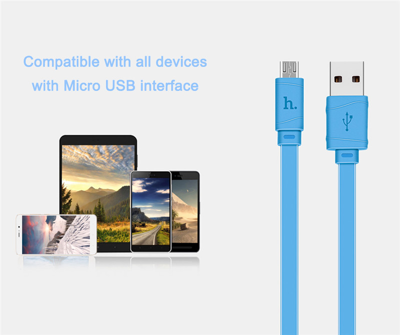HOCO X5 5V 2.4A Micro USB Noodle Charge Data Transfer Cable 1M HOCO X5 5V 2.4A Micro USB Noodle Charge Data Transfer Cable 1M