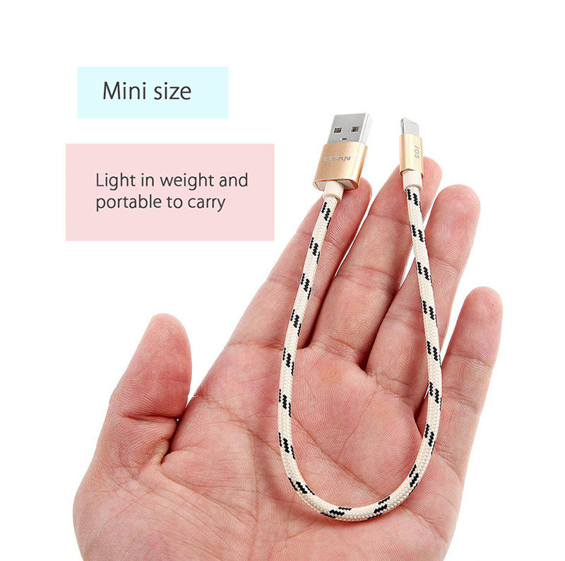 POFAN 2 in 1 Charge Data Transfer Cable for iPhone Android 0.28M POFAN 2 in 1 Charge Data Transfer Cable for iPhone Android 0.28M