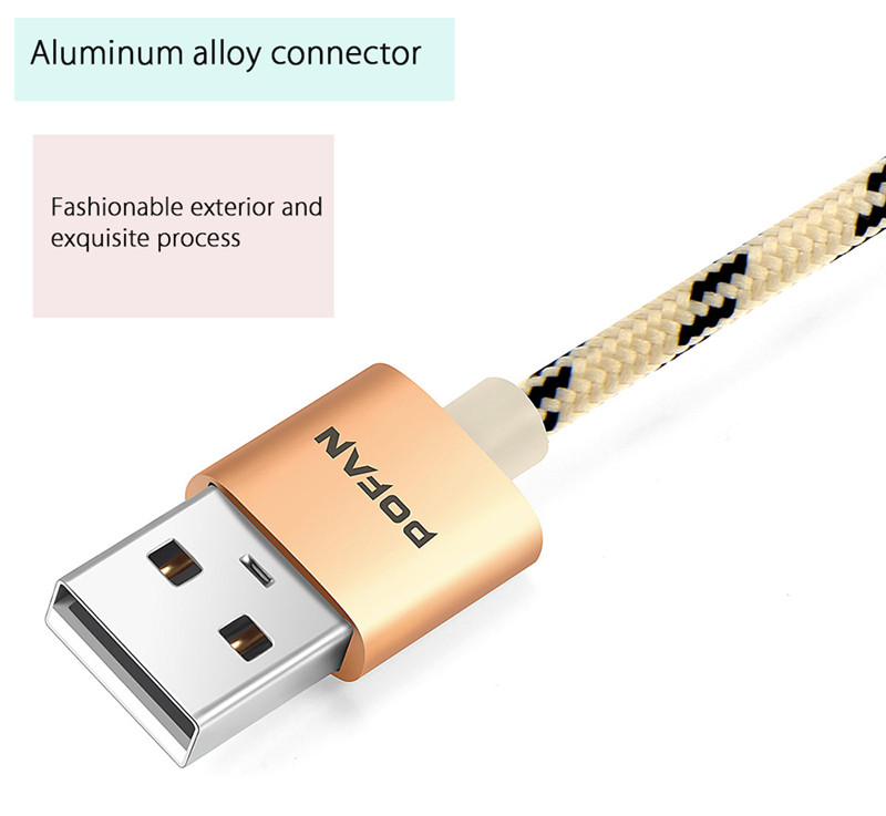 POFAN 2 in 1 Charge Data Transfer Cable for iPhone Android 0.28M POFAN 2 in 1 Charge Data Transfer Cable for iPhone Android 0.28M