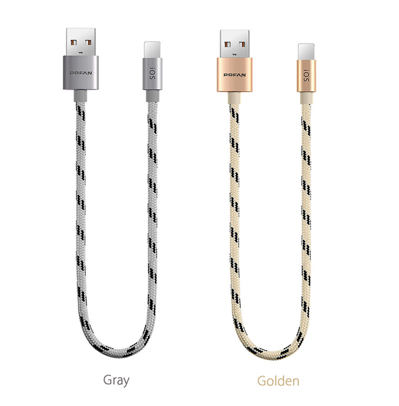 POFAN 2 in 1 Charge Data Transfer Cable for iPhone Android 0.28M POFAN 2 in 1 Charge Data Transfer Cable for iPhone Android 0.28M