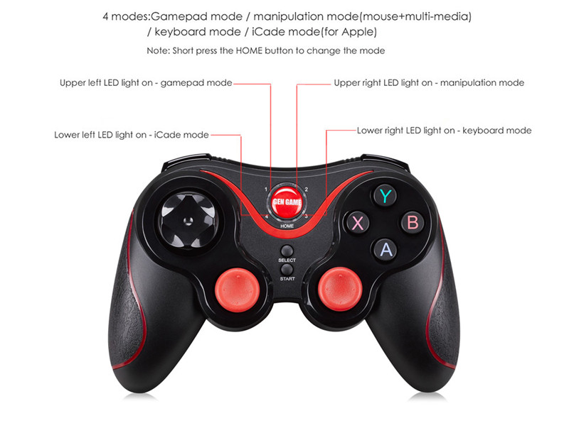 GEN GAME S3 Bluetooth 3.0 Gamepad Gaming Controller PC Android